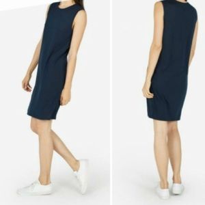 Everlane Luxe Drape Muscle Tank Dress - Navy